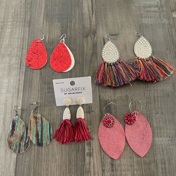 BaubleBar Jewelry - Colorful and Red Earrings Bundle